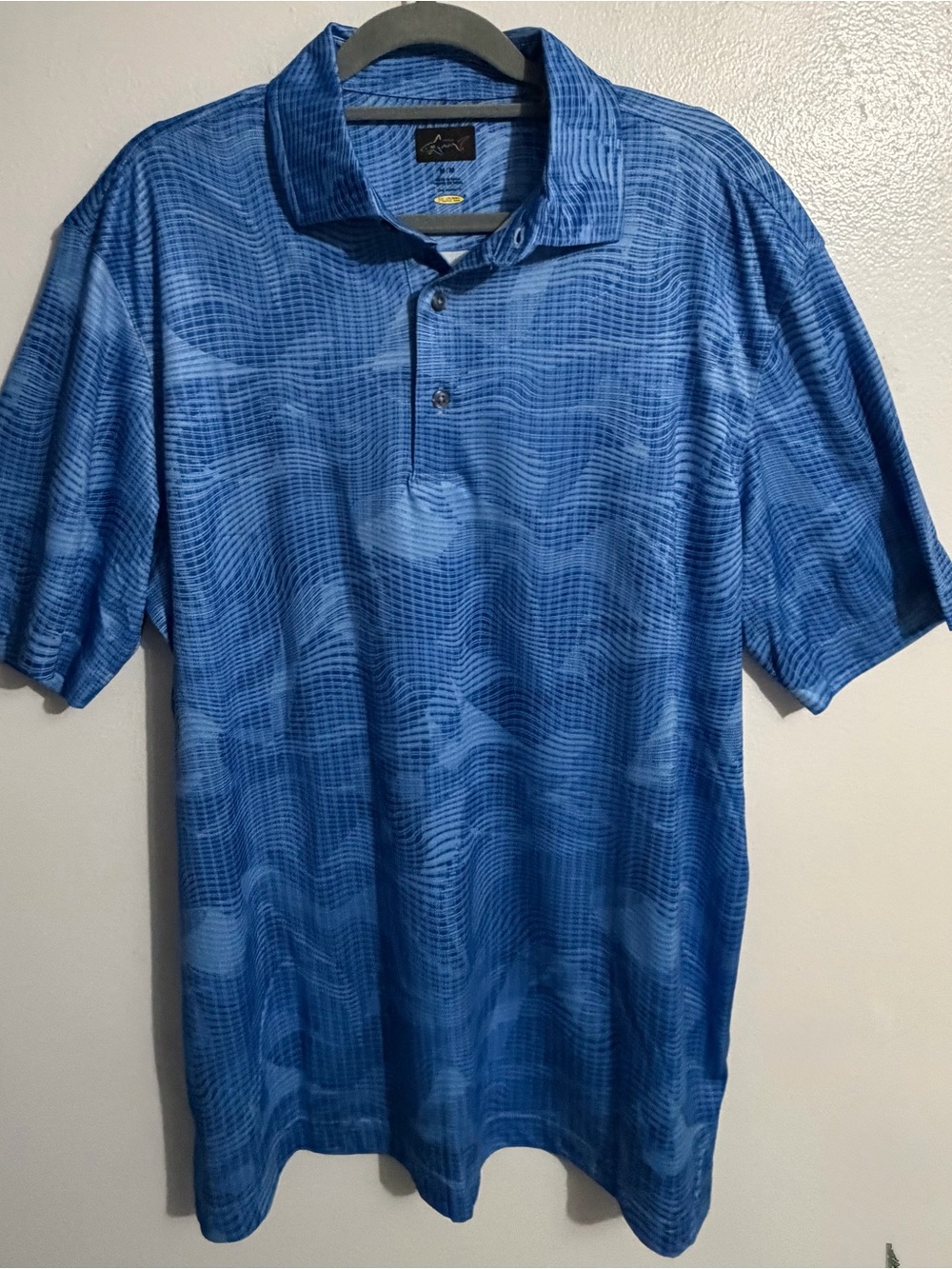 Greg Norman Golf Polo Shirt - Med. Performance Casual - 21.5”PTP, 28” long